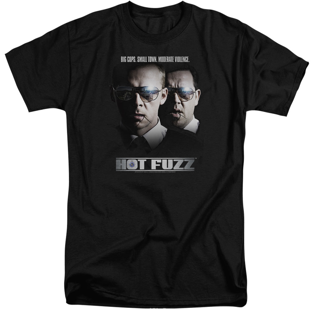 Hot Fuzz - Big Cops - Short Sleeve Adult Tall - Black T-shirt