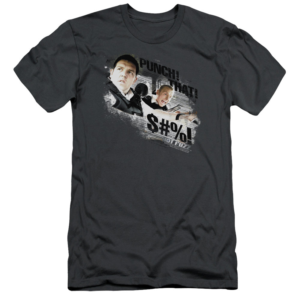 Hot Fuzz - Punch That - Short Sleeve Adult 30/1 - Charcoal T-shirt