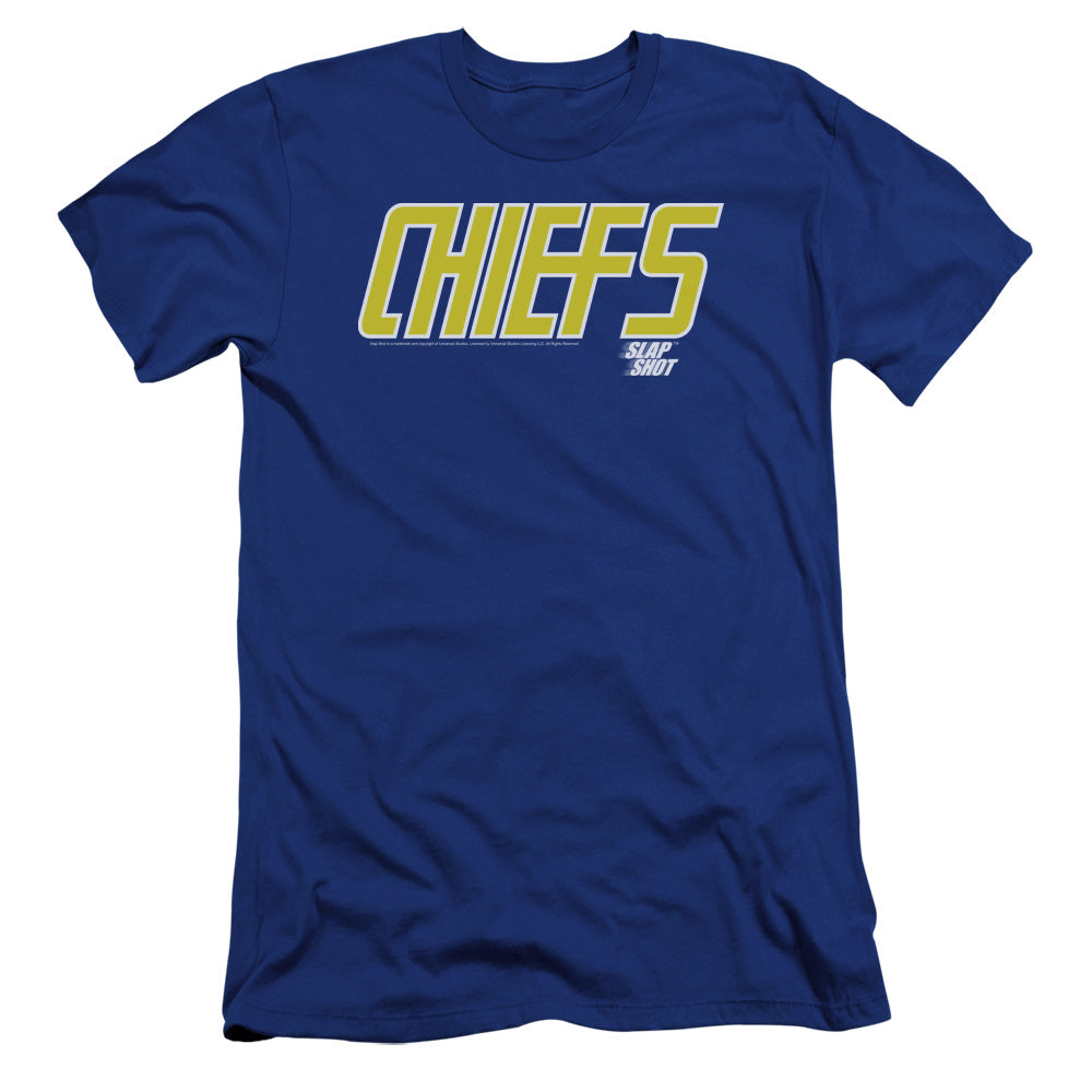 Slap Shot - Chiefs Logo-premuim Canvas Adult Slim Fit 30/1 - Royal Blue