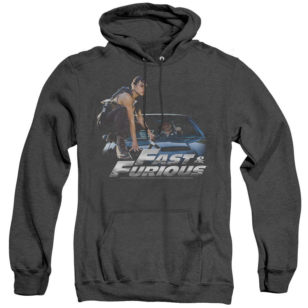 Fast And The Furious - Car Ride - Adult Heather Hoodie - Black - Sm - Black