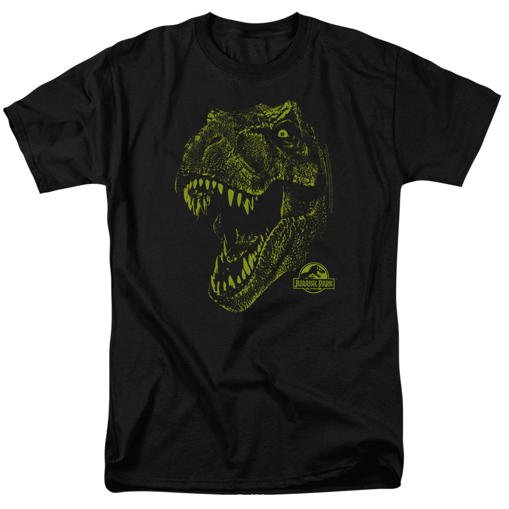 Jurassic Park - Rex Mount - Short Sleeve Adult 18/1 - Black T-shirt