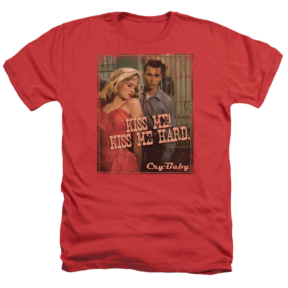 Cry Baby - Kiss Me - Adult Heather - Red - Sm - Red
