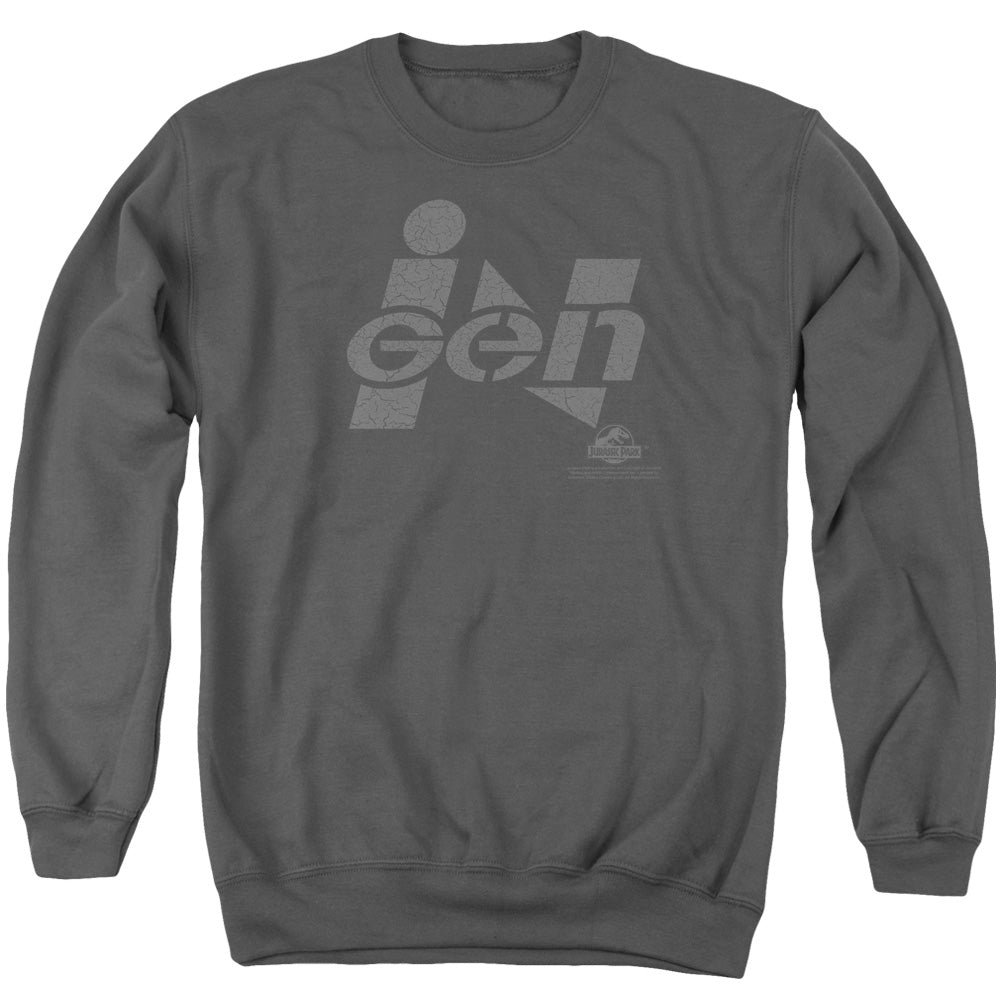 Jurassic Park - Ingen Logo - Adult Crewneck Sweatshirt - Charcoal