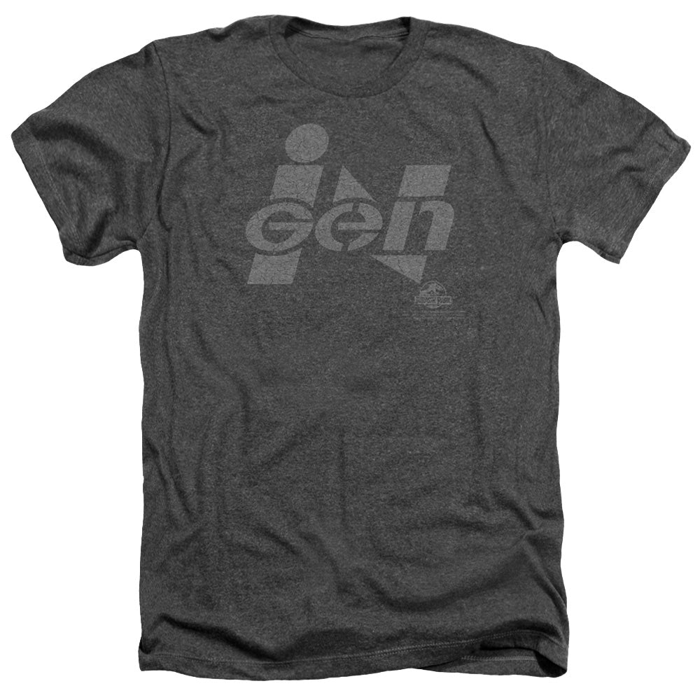 Jurassic Park - Ingen Logo - Adult Heather - Charcoal