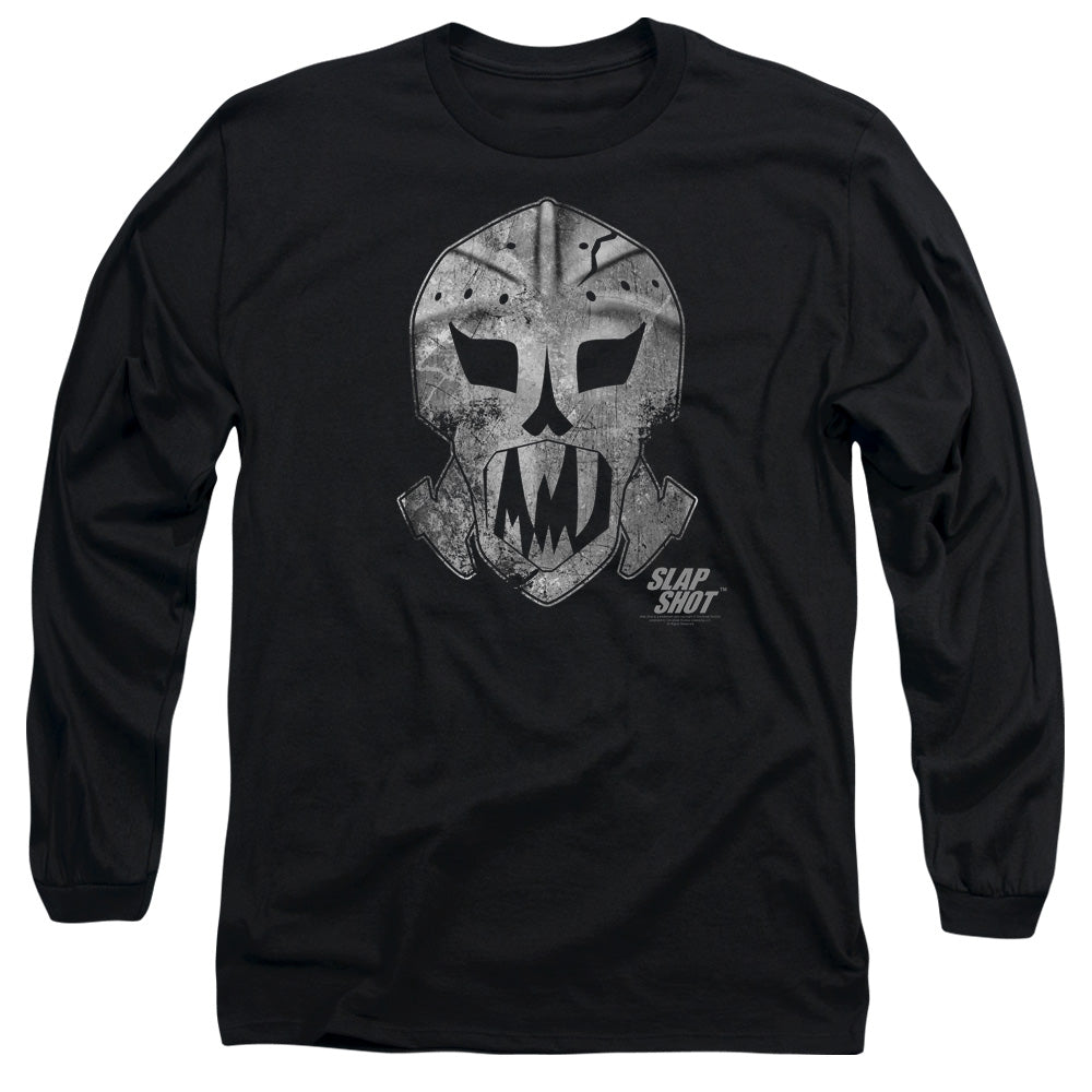 Slap Shot - Goalie Mask - Long Sleeve Adult 18/1 - Black T-shirt