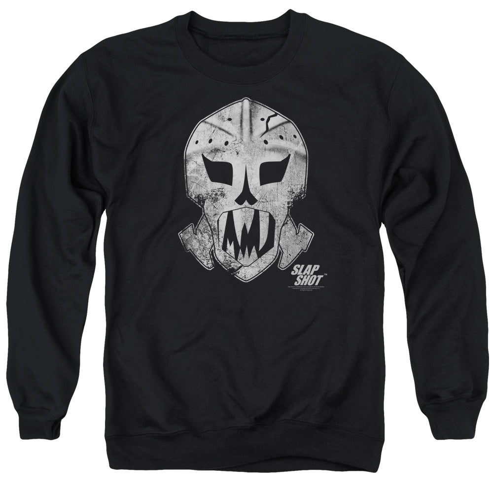 Slap Shot - Goalie Mask - Adult Crewneck Sweatshirt - Black