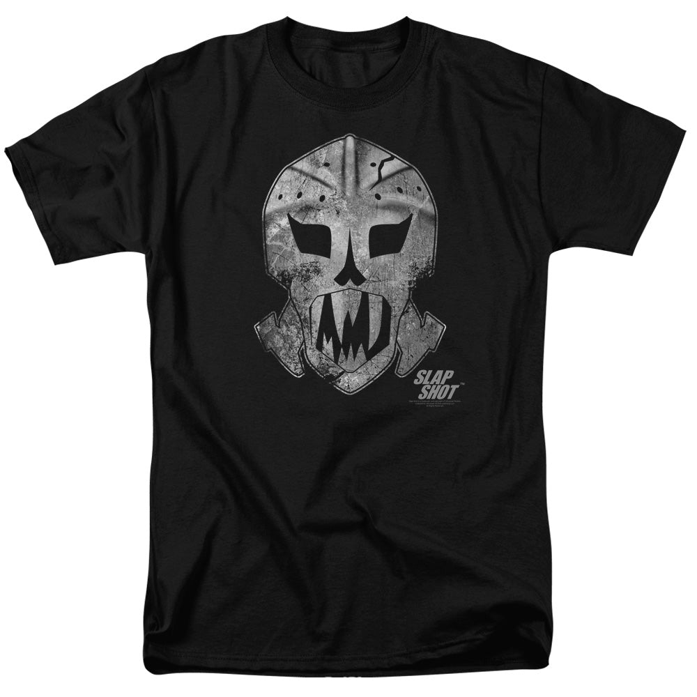 Slap Shot - Goalie Mask - Short Sleeve Adult 18/1 - Black T-shirt