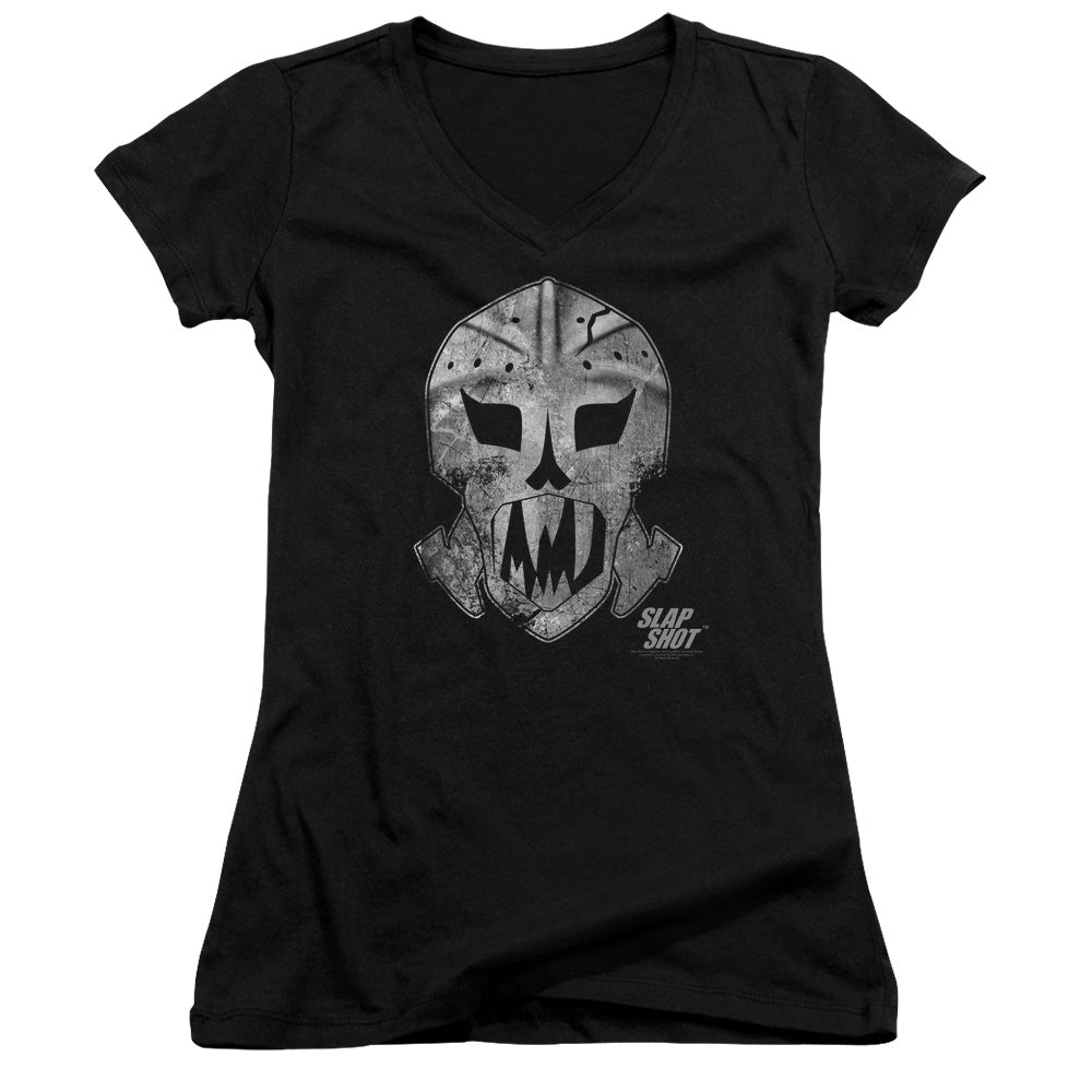 Slap Shot - Goalie Mask - Junior V-neck - Black