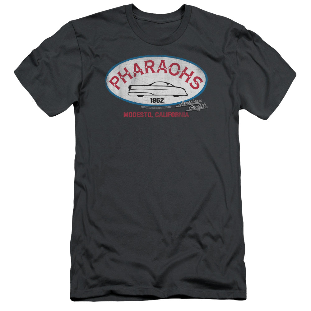 American Graffiti - Pharaohs - Short Sleeve Adult 30/1 - Charcoal - Sm - Charcoal T-shirt