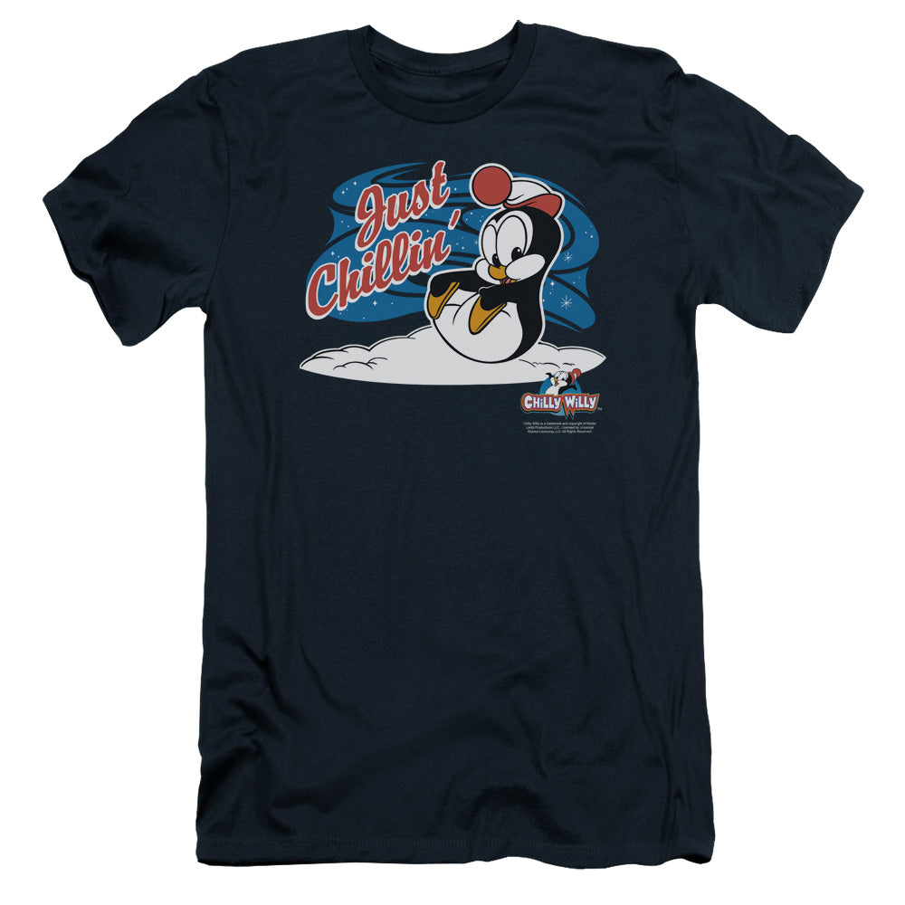 Chilly Willy - Just Chillin - Short Sleeve Adult 30/1 - Navy - Sm - Navy T-shirt