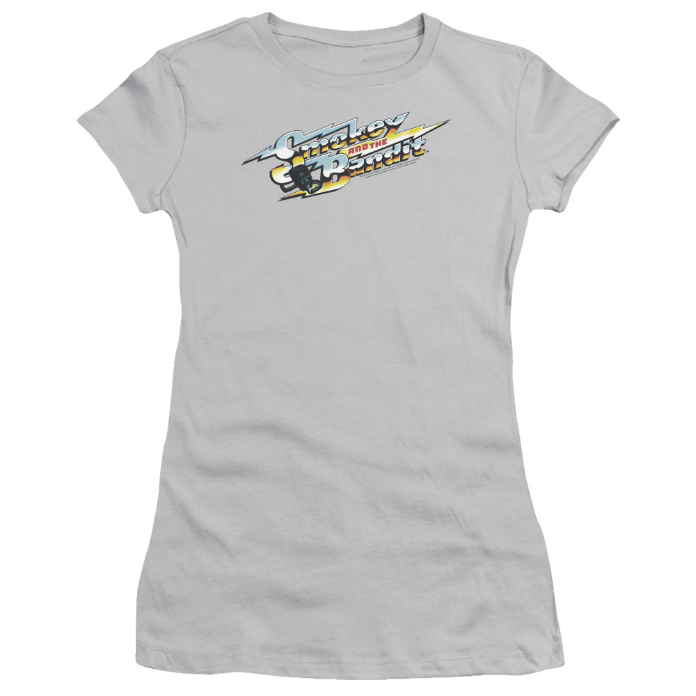 Smokey And The Bandit - Logo - Short Sleeve Junior Sheer - Silver T-shirt