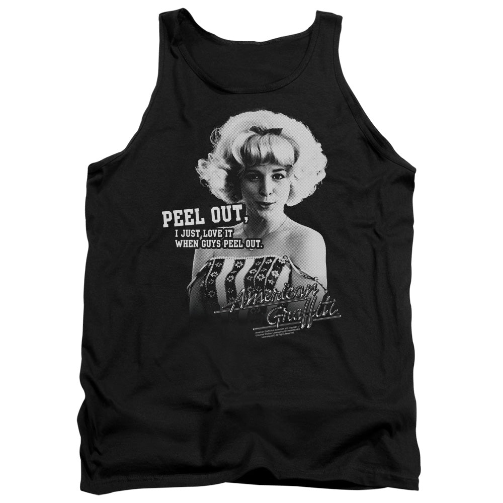 American Graffiti - Peel Out - Adult Tank - Black