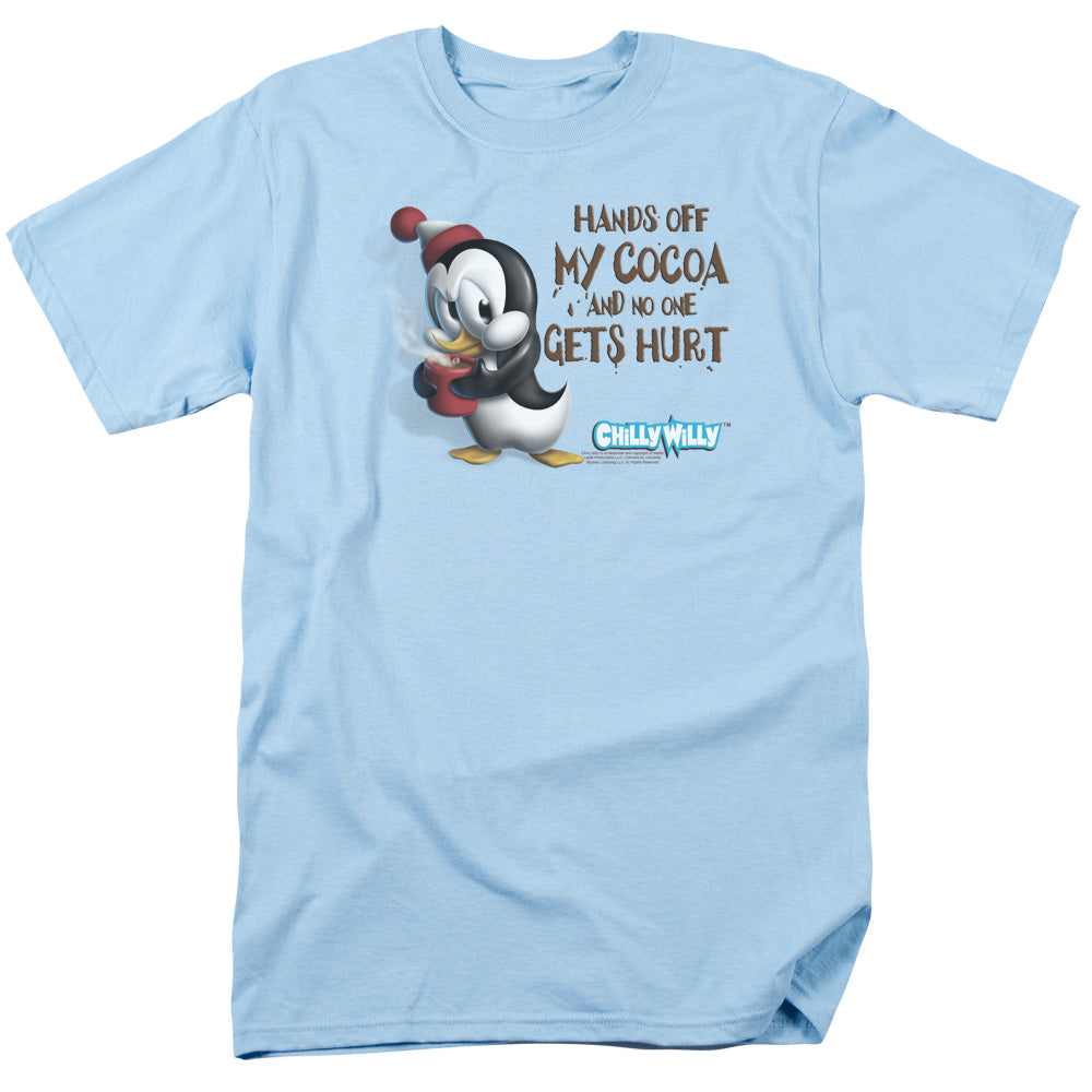 Chilly Willy - Hands Off - Short Sleeve Adult 18/1 - Light Blue - Sm - Light Blue T-shirt