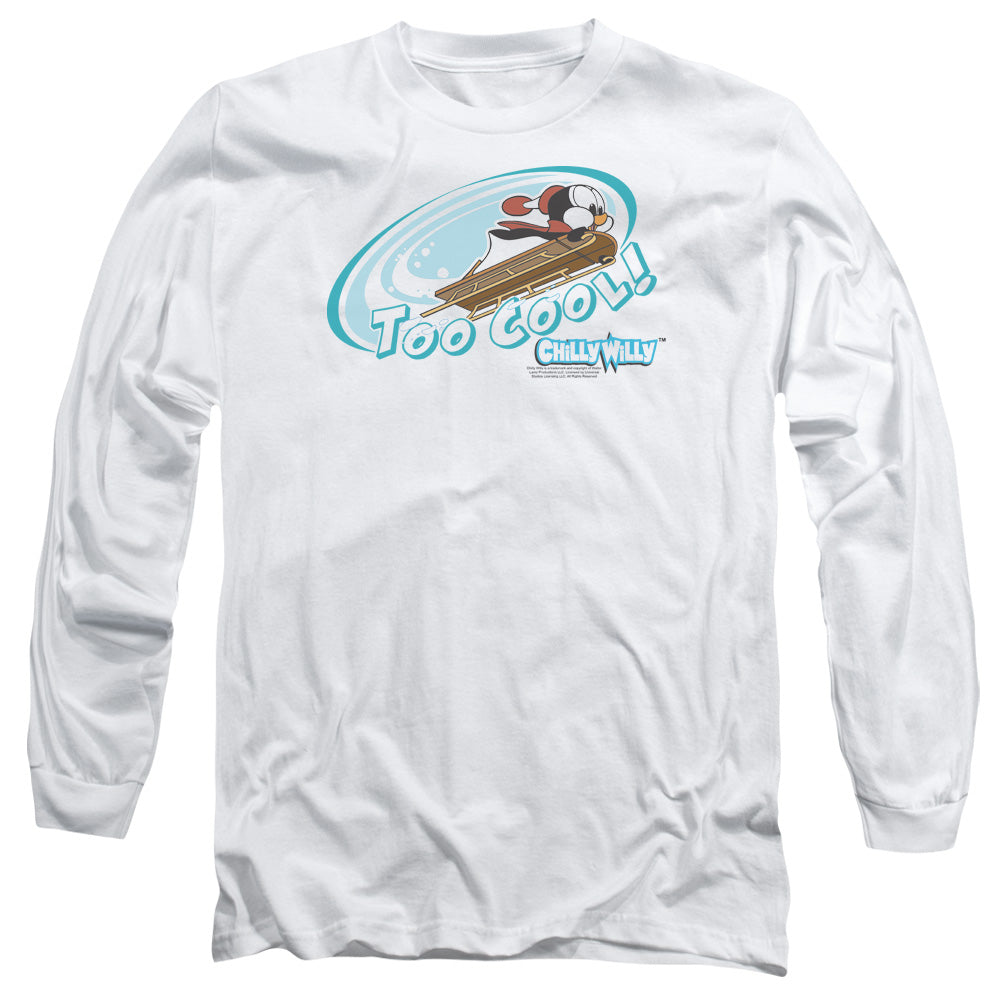 Chilly Willy - Too Cool - Long Sleeve Adult 18/1 - White - Sm - White T-shirt