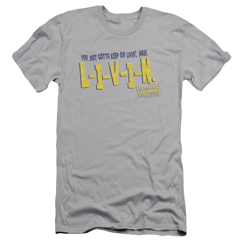 Dazed And Confused - Livin - Short Sleeve Adult 30/1 - Silver - Sm - Silver T-shirt