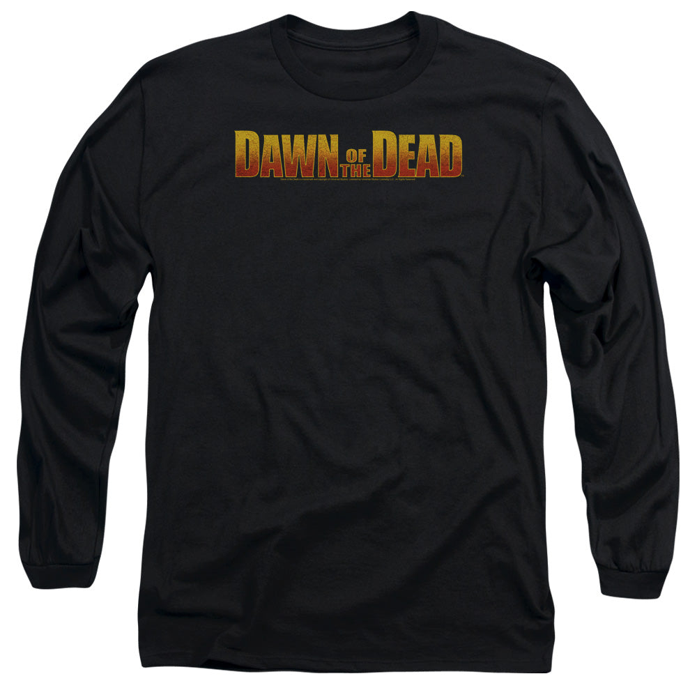 Dawn Of The Dead - Dawn Logo - Long Sleeve Adult 18/1 - Black - Sm - Black T-shirt