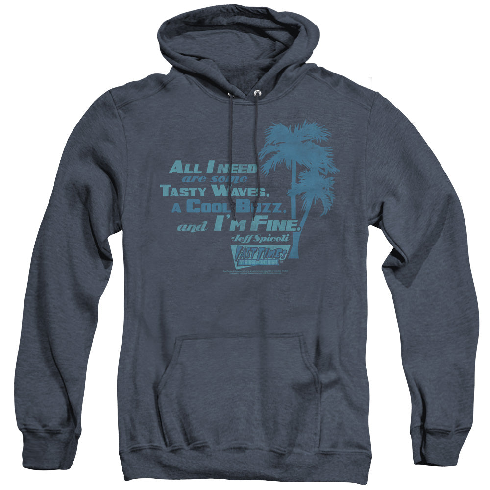 Fast Times Ridgemont High - All I Need - Adult Heather Hoodie - Navy