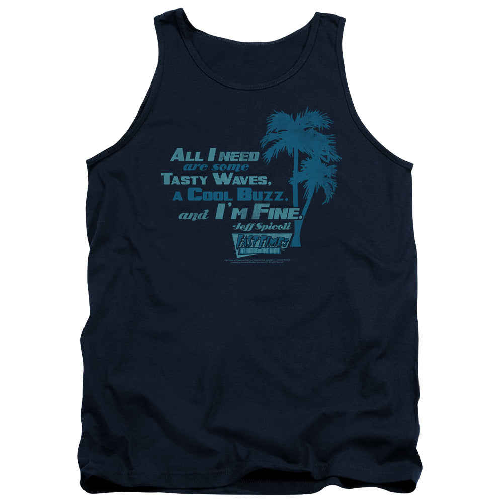 Fast Times Ridgemont High - All I Need - Adult Tank - Navy - Sm - Navy