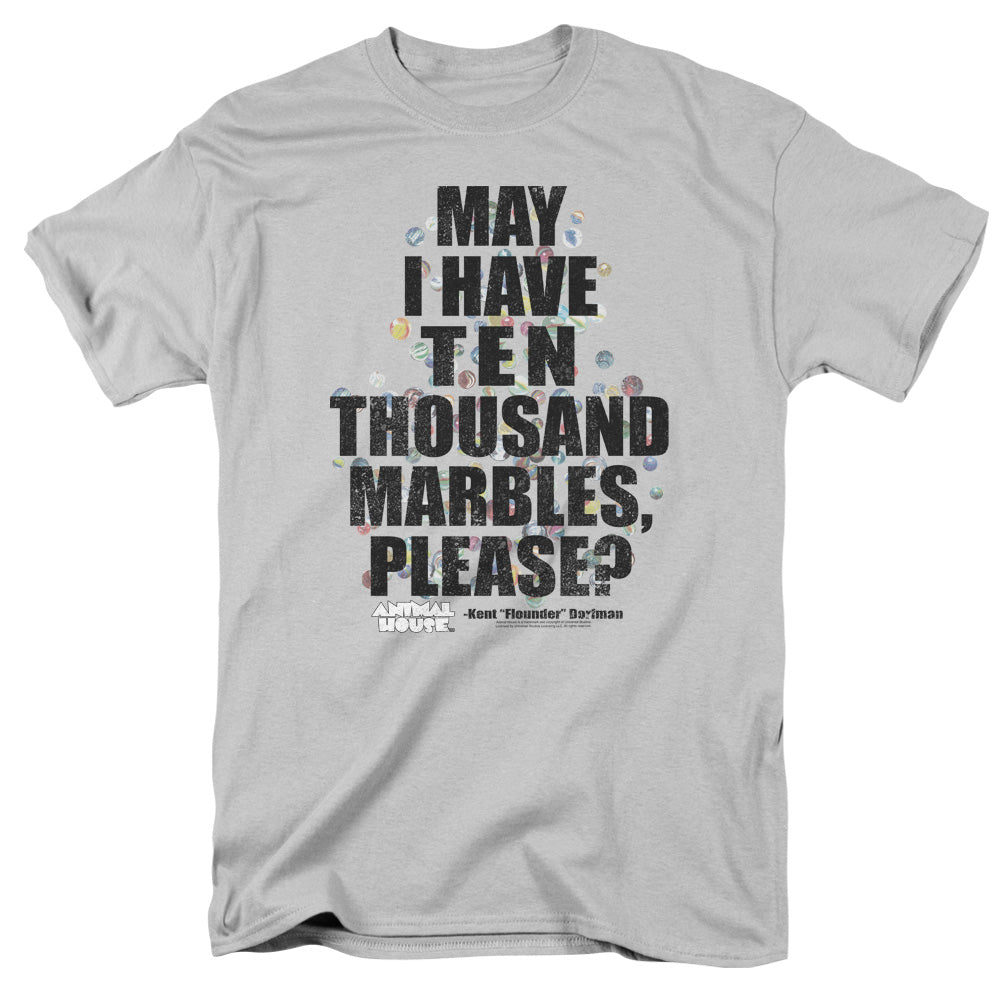 Animal House - Marbles - Short Sleeve Adult 18/1 - Silver - Sm - Silver T-shirt