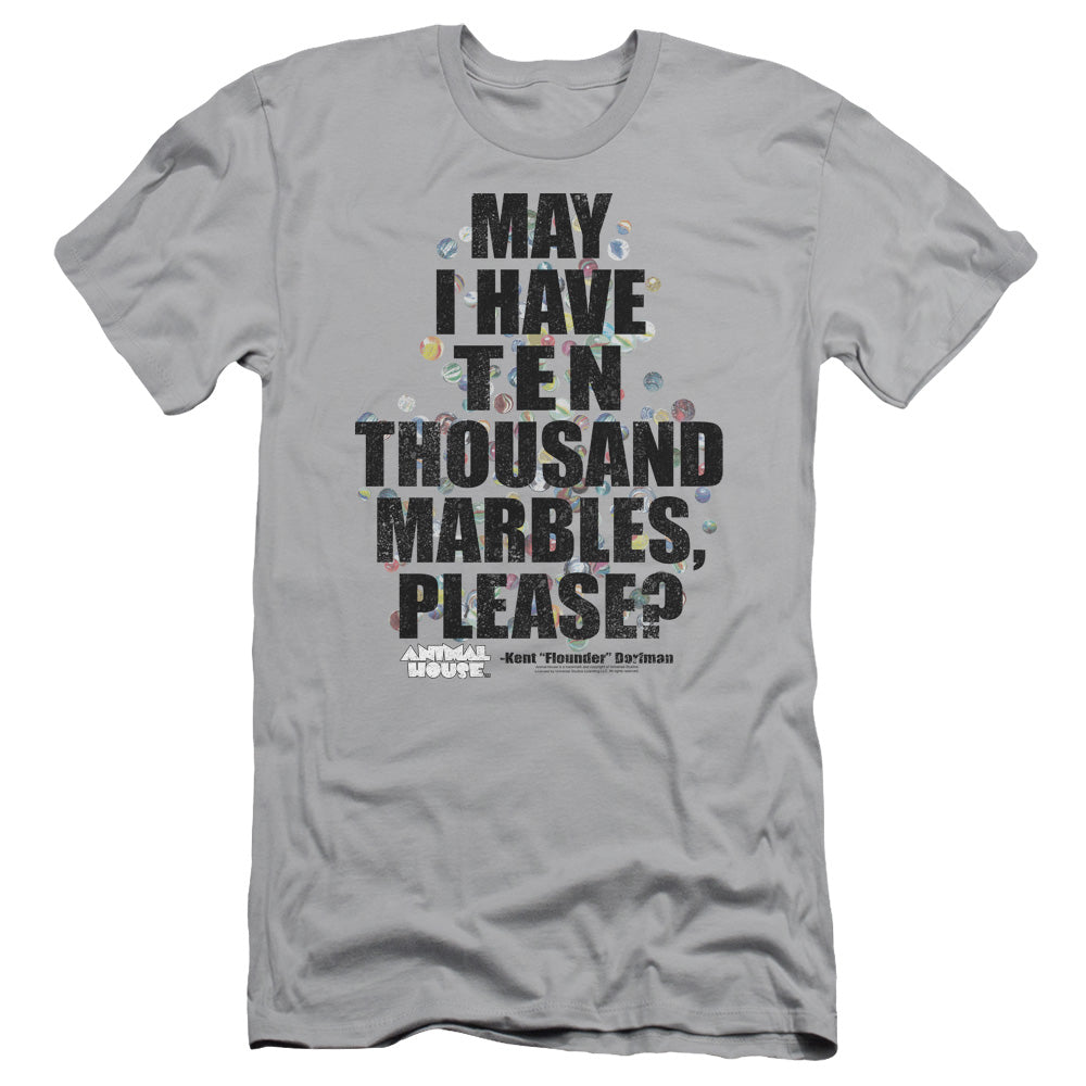 Animal House - Marbles - Short Sleeve Adult 30/1 - Silver - Sm - Silver T-shirt