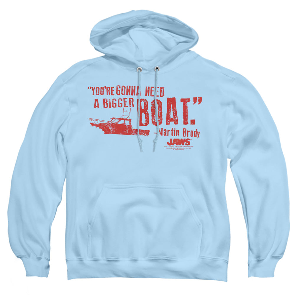 Jaws - Bigger Boat - Adult Pull-over Hoodie - Light Blue