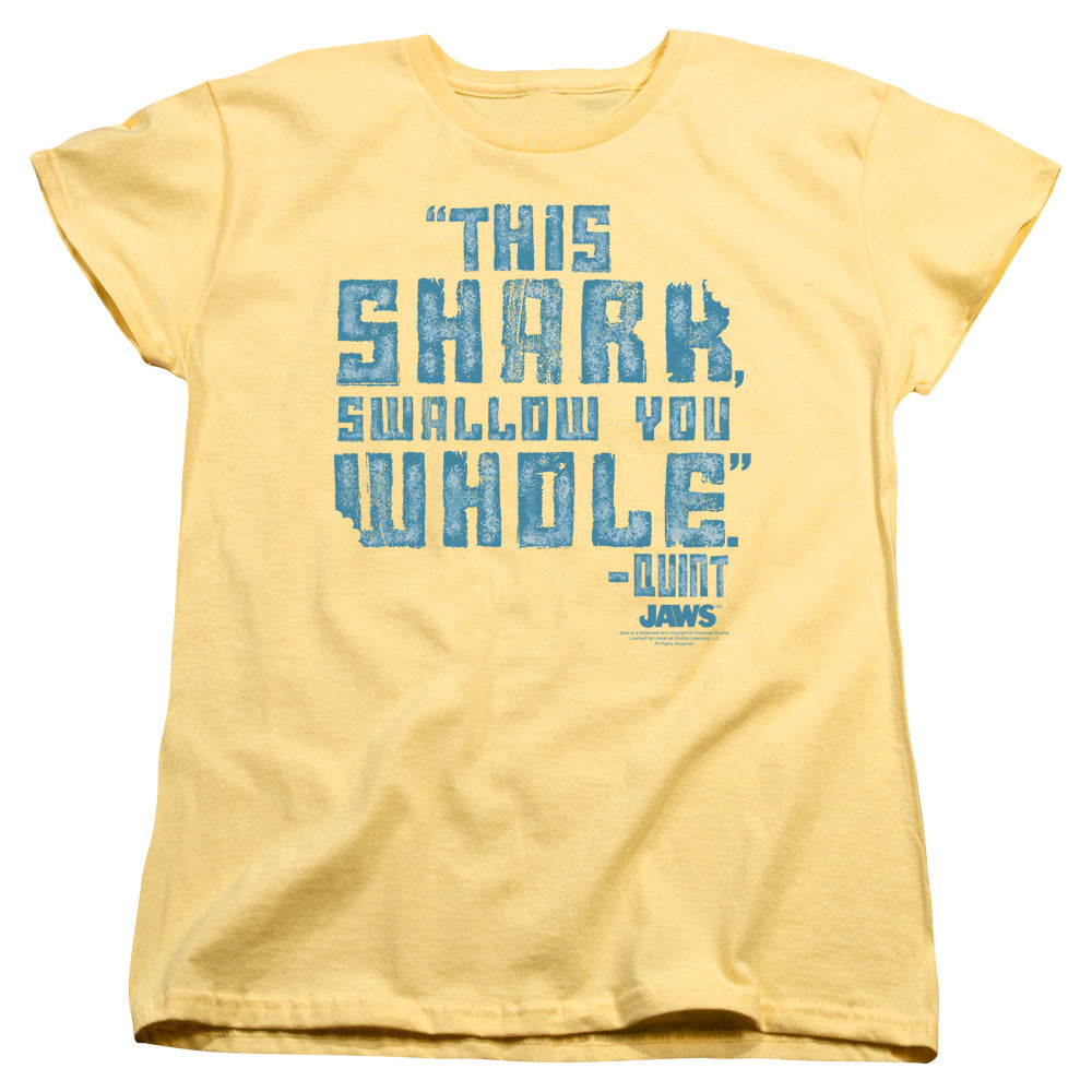 Jawshort Sleevewallow You Whole - S - S Womens Tee - Banana T-shirt