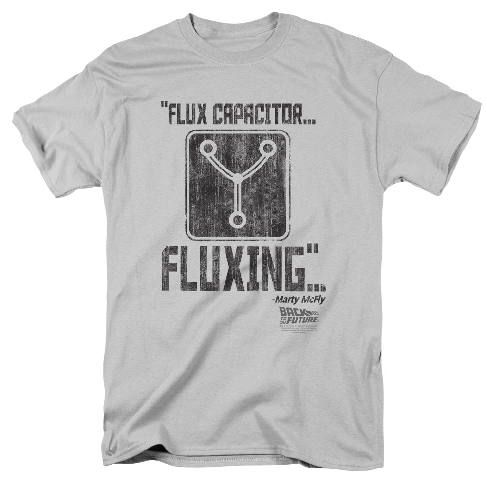 Back To The Future - Fluxing - Short Sleeve Adult 18/1 - Silver T-shirt
