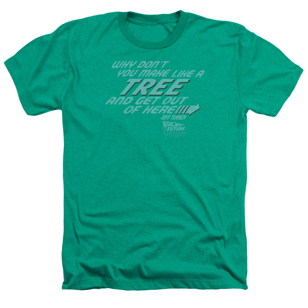 Back To The Future - Make Like A Tree - Adult Heather - Kelly Green - Sm - Kelly Green
