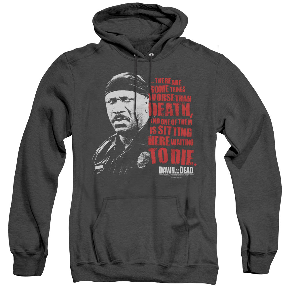Dawn Of The Dead - Worse Than Death - Adult Heather Hoodie - Black - Sm - Black
