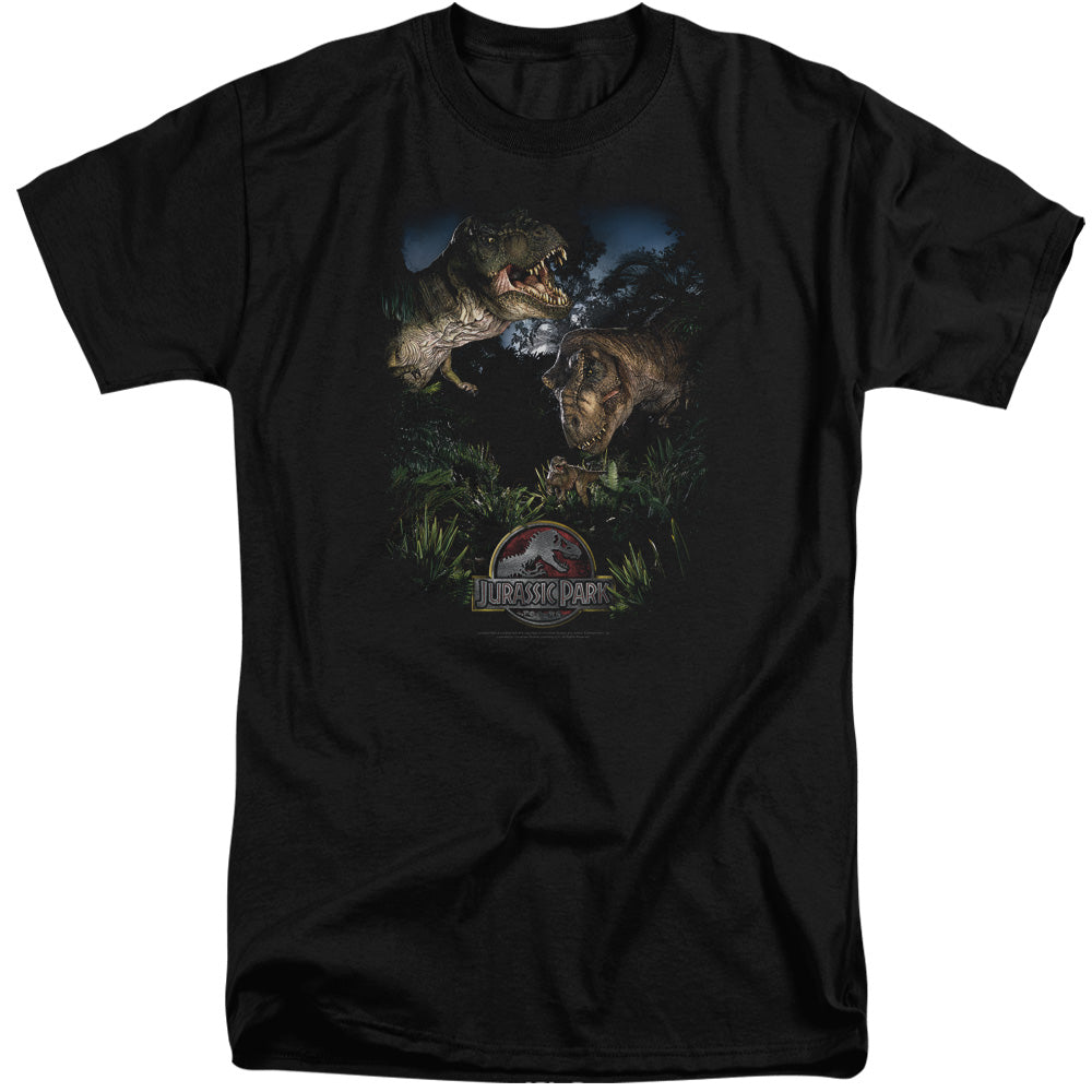 Jurassic Park - Happy Family - Short Sleeve Adult Tall - Black T-shirt