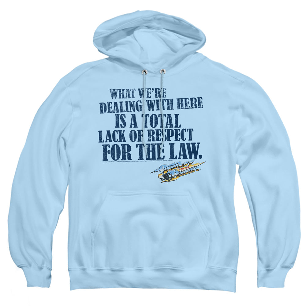 Smokey And The Bandit - Lack Of Respect - Adult Pull-over Hoodie - Light Blue