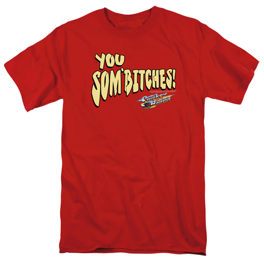 Smokey And The Bandit - Sombitch - Short Sleeve Adult 18/1 - Red T-shirt