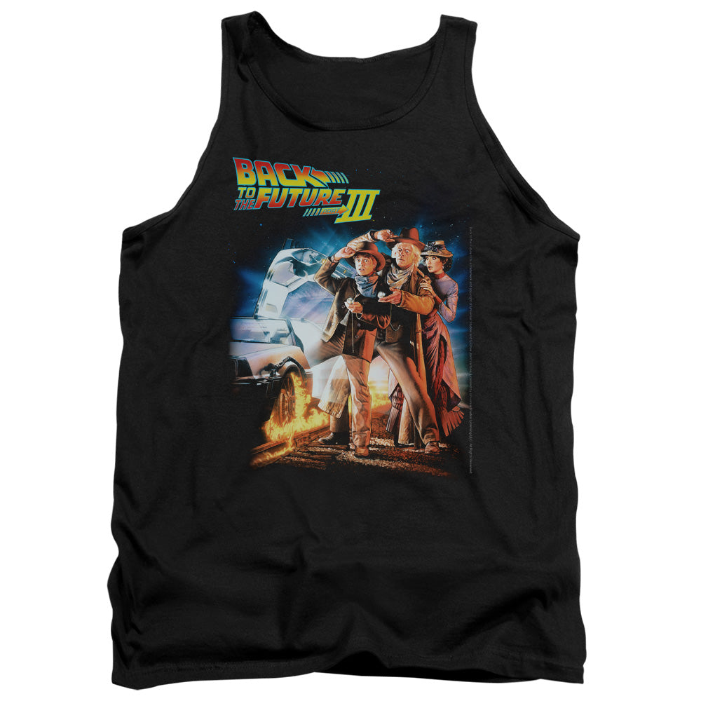 Back To The Future Iii - Poster - Adult Tank - Black - Sm - Black