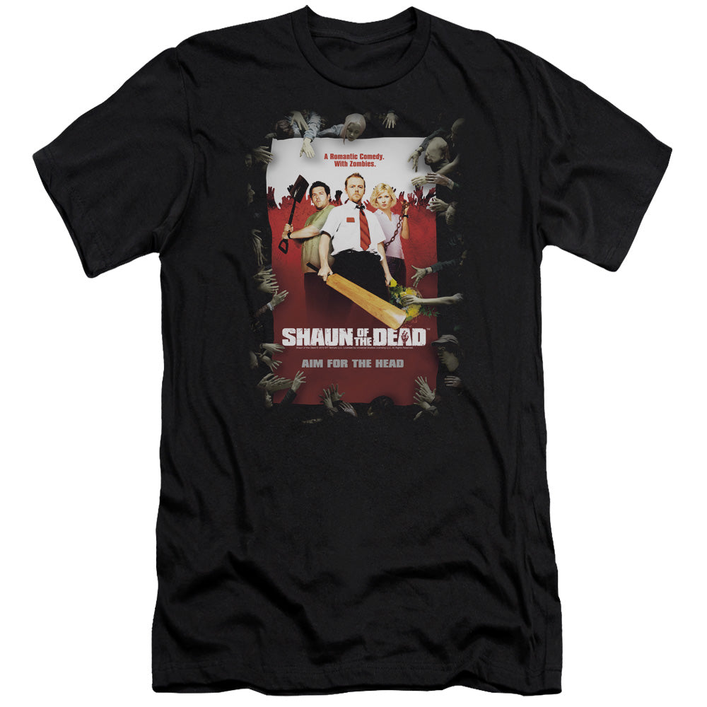 Shaun Of The Dead - Poster - Short Sleeve Adult 30/1 - Black T-shirt