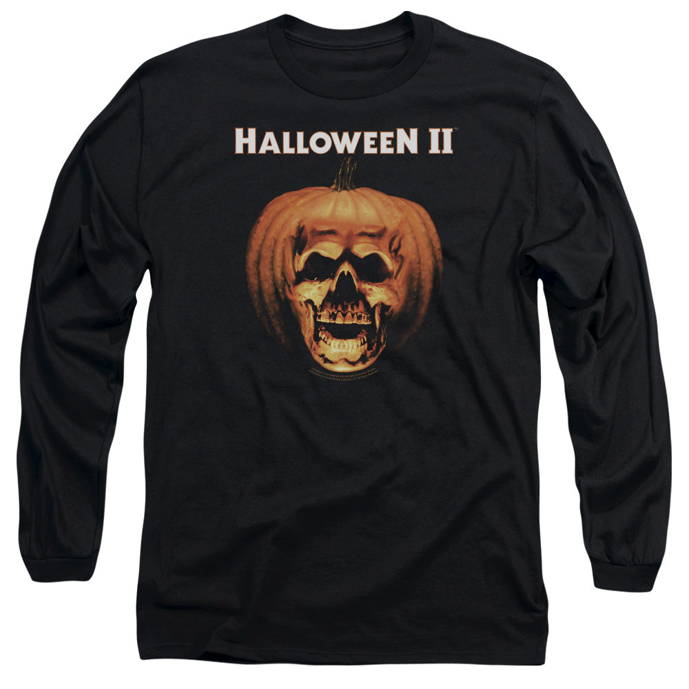 Halloween Ii - Pumpkin Shell - Long Sleeve Adult 18/1 - Black - Sm - Black T-shirt
