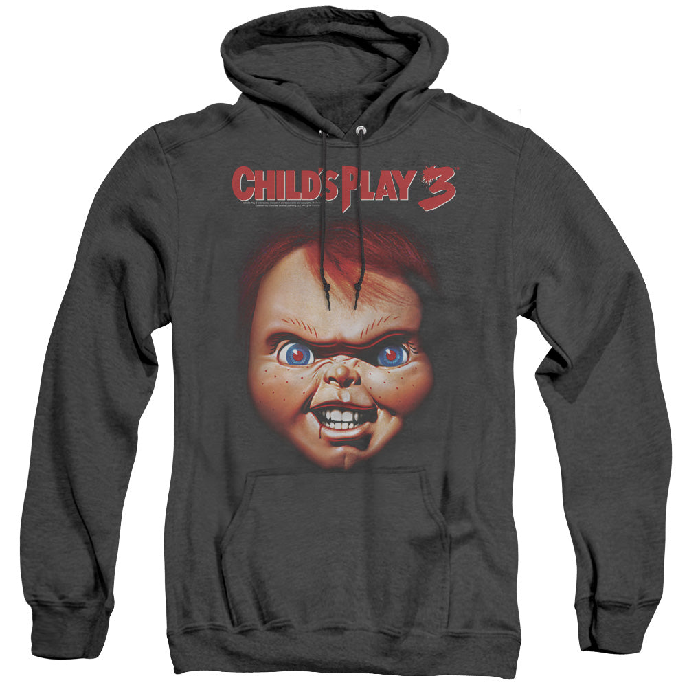 Childs Play 3 - Chucky - Adult Heather Hoodie - Black
