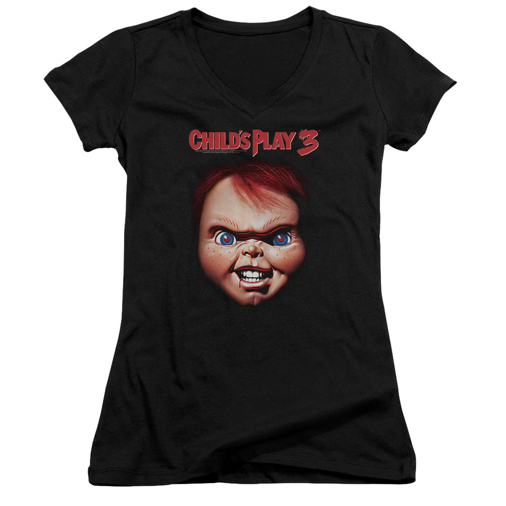 Childs Play 3 - Chucky - Junior V-neck - Black - Sm - Black