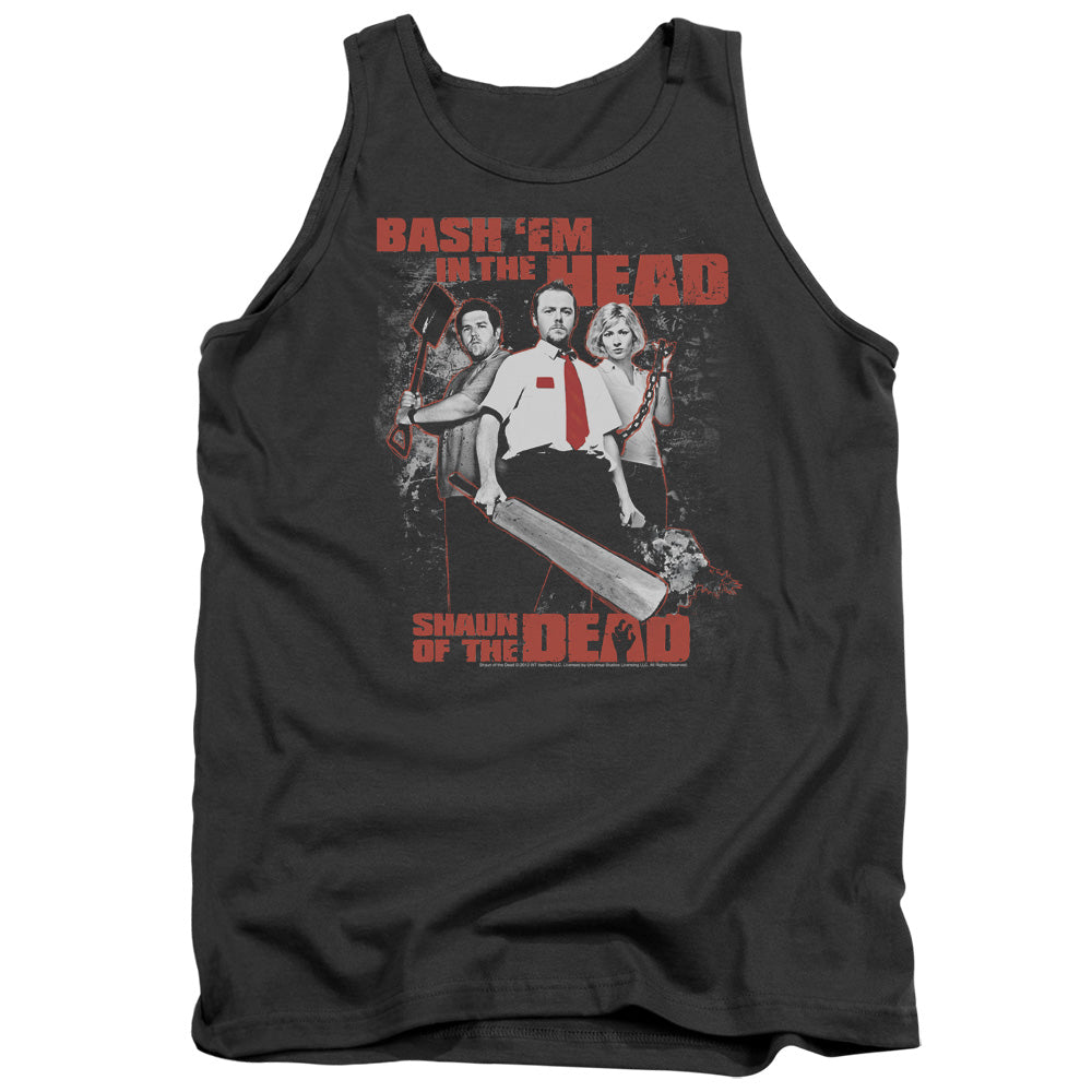 Shaun Of The Dead - Bash Em - Adult Tank - Charcoal