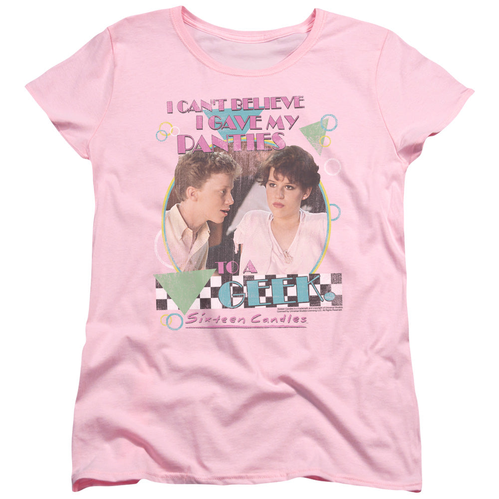 Sixteen Candles - Panties - Short Sleeve Womens Tee - Pink T-shirt