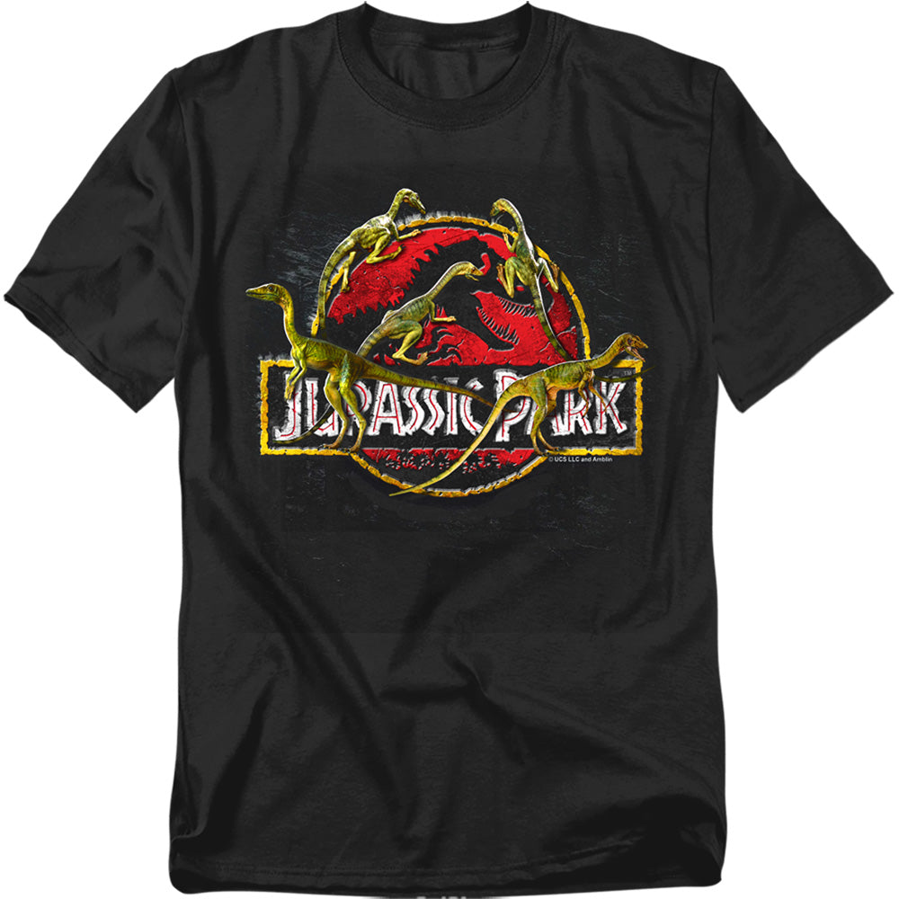 Jurassic Park - Something Has Survived - Short Sleeve Adult 18/1 - Black T-shirt