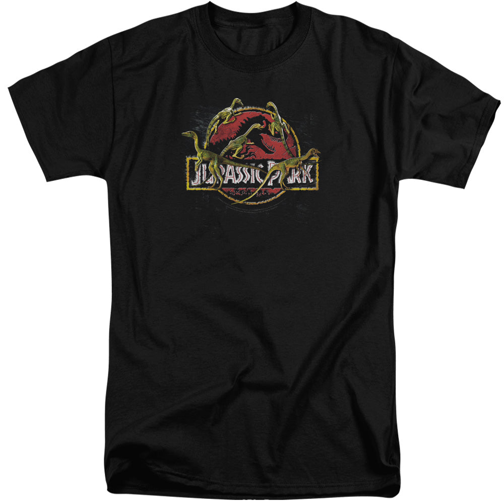 Jurassic Park - Something Has Survived - Short Sleeve Adult Tall - Black T-shirt