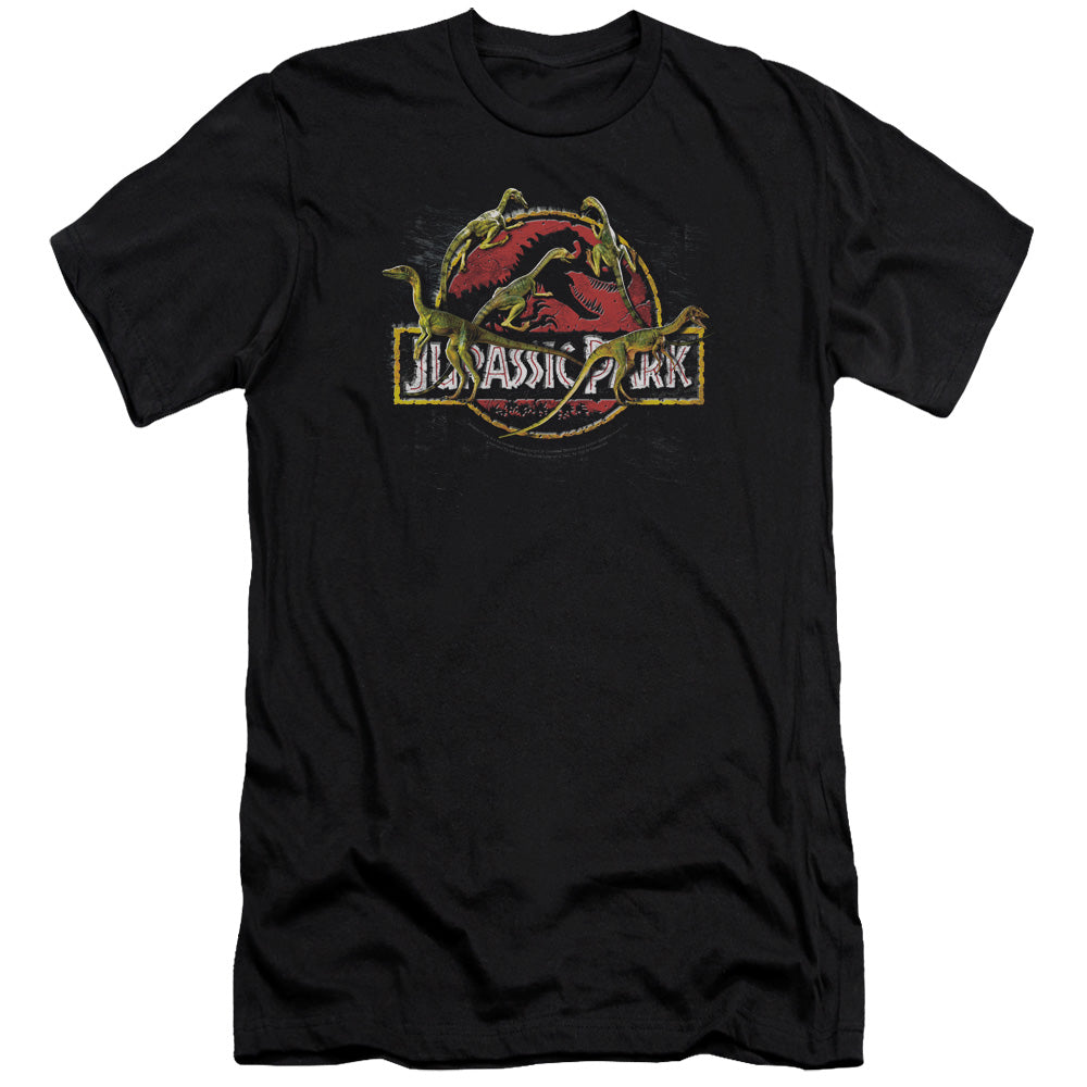 Jurassic Park - Something Has Survived - Short Sleeve Adult 30/1 - Black T-shirt
