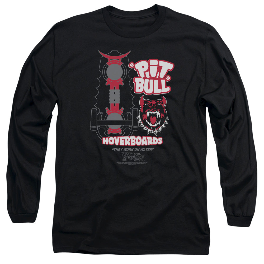 Back To The Future Ii - Pit Bull - Long Sleeve Adult 18/1 - Black - Sm - Black T-shirt