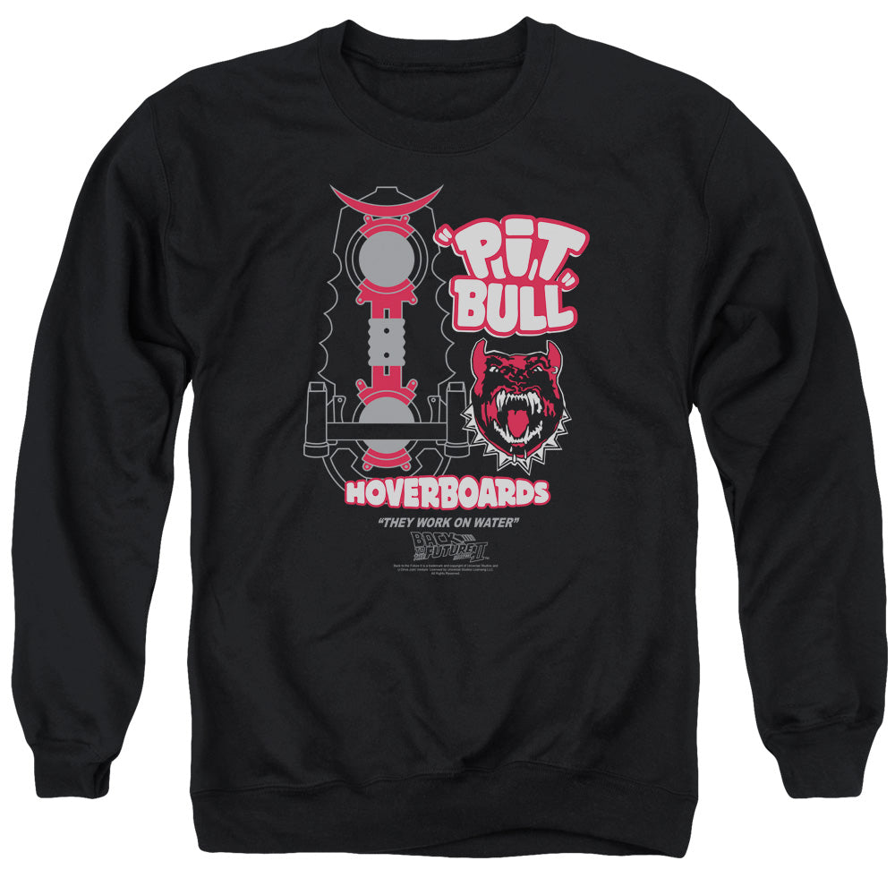 Back To The Future Ii - Pit Bull - Adult Crewneck Sweatshirt - Black