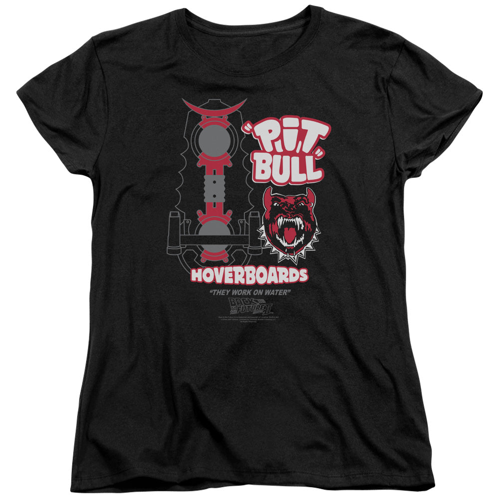Back To The Future Ii - Pit Bull - Short Sleeve Womens Tee - Black - Sm - Black T-shirt