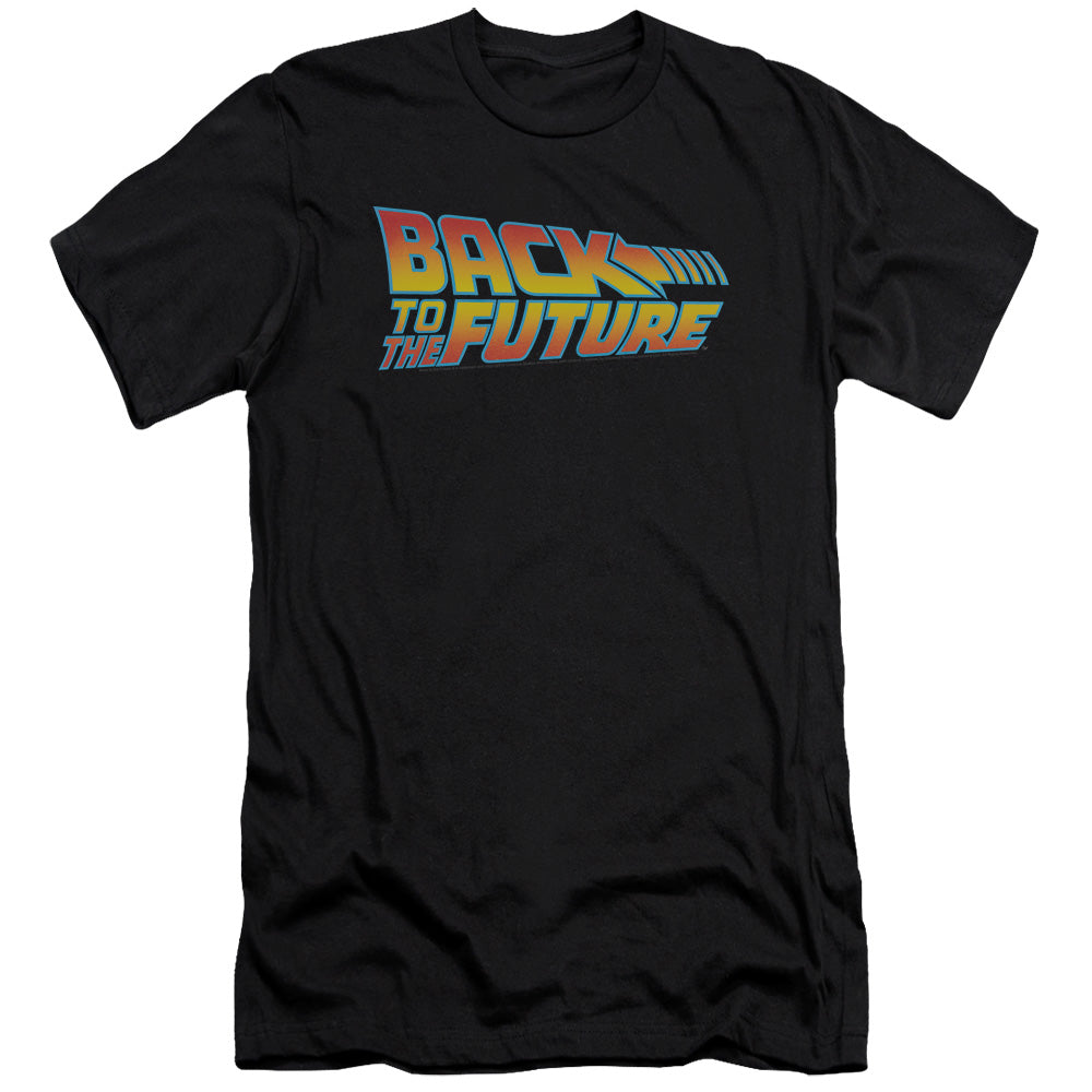 Back To The Future - Logo-premuim Canvas Adult Slim Fit 30/1 - Black