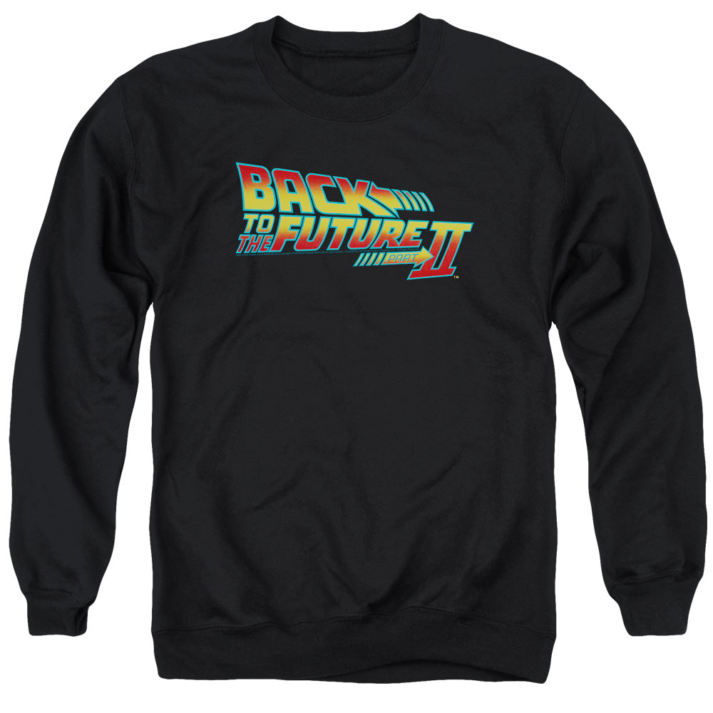 Back To The Future Ii - Logo - Adult Crewneck Sweatshirt - Black