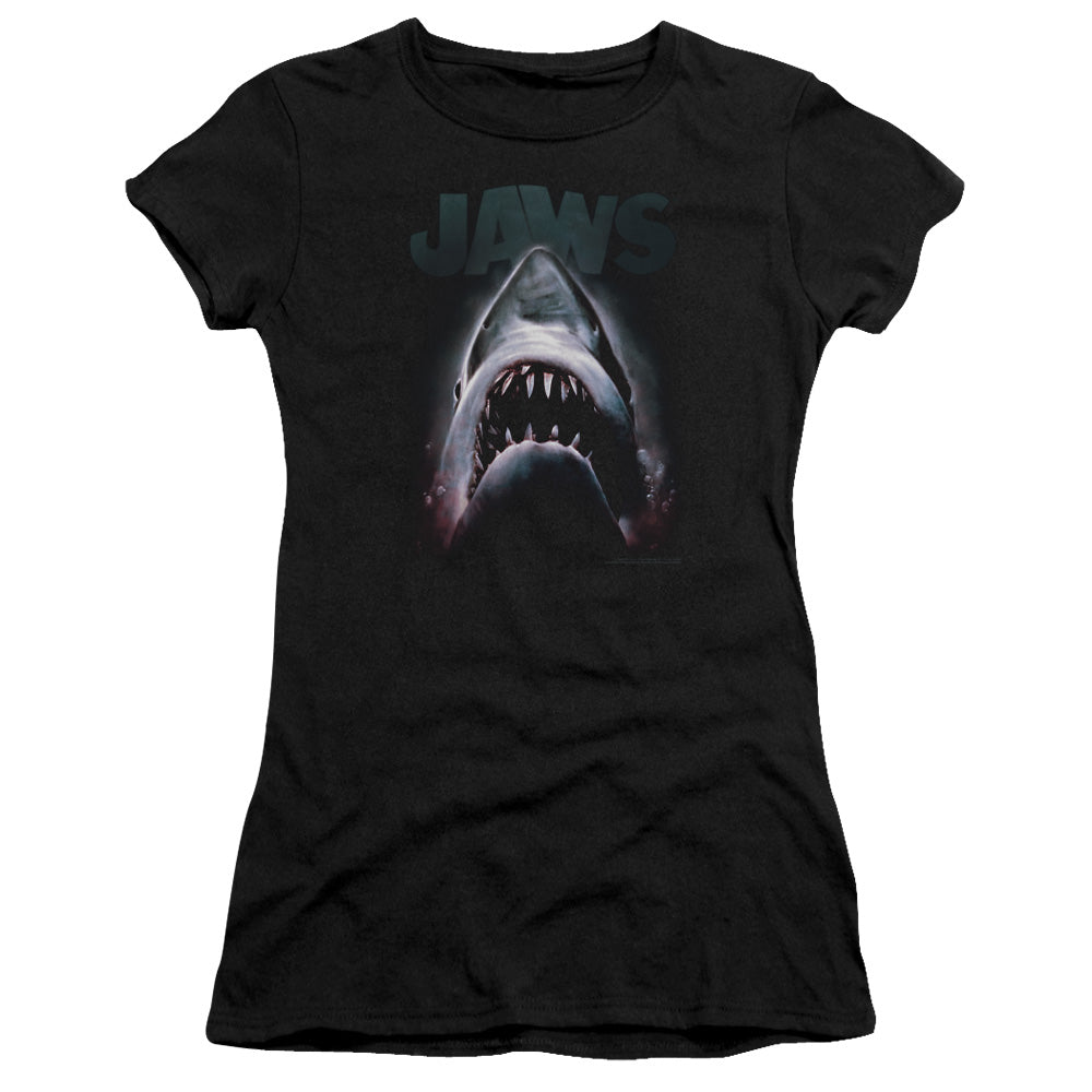 Jaws - Terror In The Deep - Short Sleeve Junior Sheer - Black T-shirt