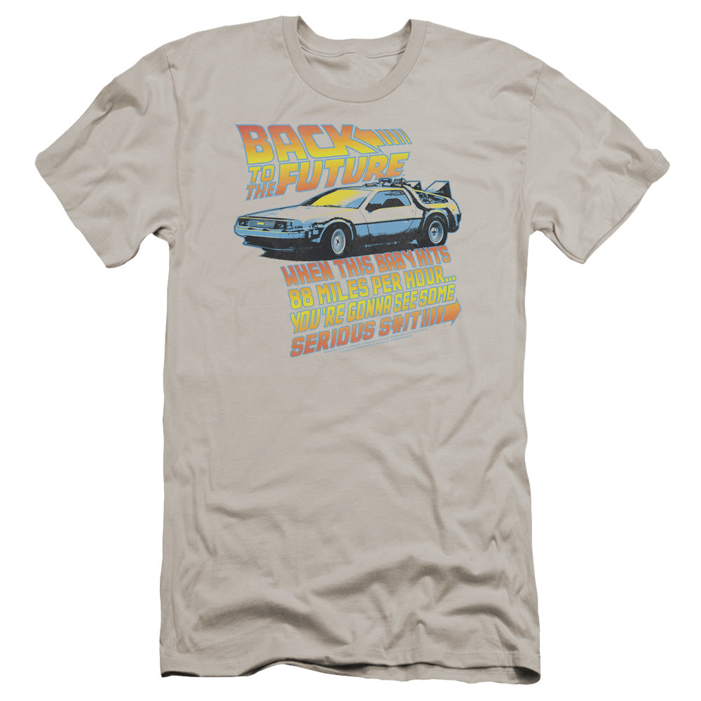 Back To The Future 88 Mph-premuim Canvas Adult Slim