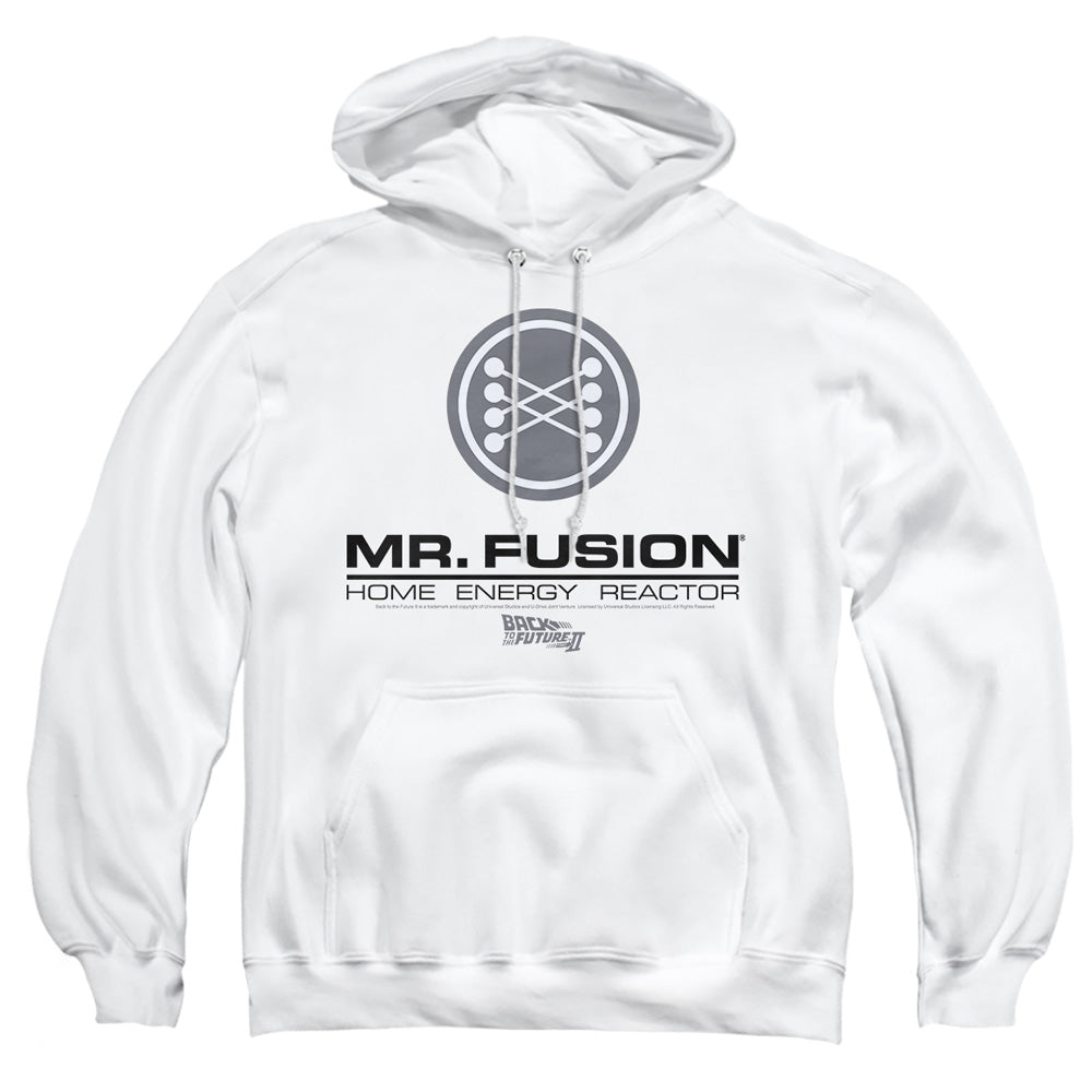 Back To The Future Ii - Mr. Fusion Logo - Adult Pull-over Hoodie - White - Sm - White